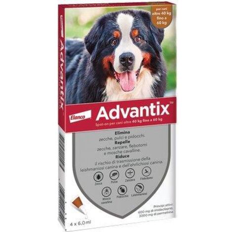 ANTIPARASSITARIO ADVANTIX CANI ELANCO - KG 40+ CF=PZ 4- 1 confezioni