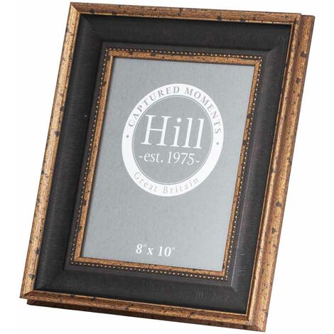 Antique Beaded 8X10 Photo Frame - Wood - L3 x W31 x H36 cm - Black/Gold