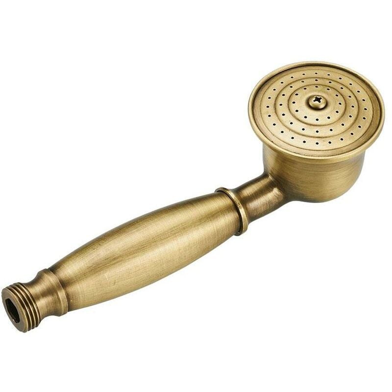 Antique Brass Stylized Bath Shower Head Bathroom Decorative Replacement