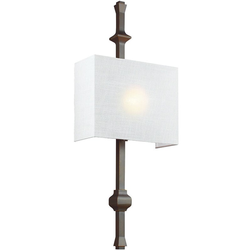 Teva - 1 Light Indoor Wall Light Bronze, E27 - Elstead