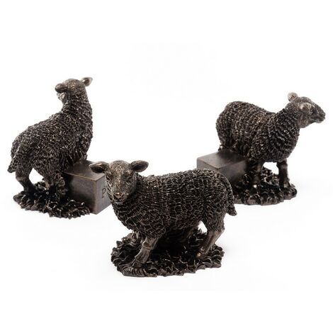 Antique Bronze Sheep Plant Pot Feet - Set of 3