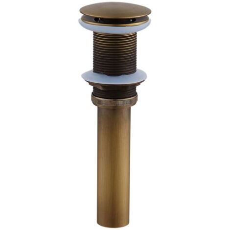 Antique bronze sink drain without overflow hole, concealed bathroom drain