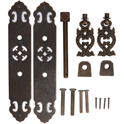 Antique Drawer Pendant Pulls Anti Rust Retro Elegant Brass Book Cabinet Pull Handle for Dressers Wardrobes Bronze