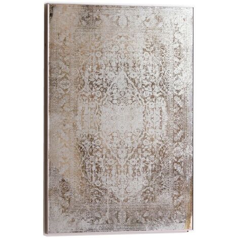 Antique Etched foxed Wall Art Mirror - Mirrored Glass - L3 x W62 x H92 cm - Antique Bronze