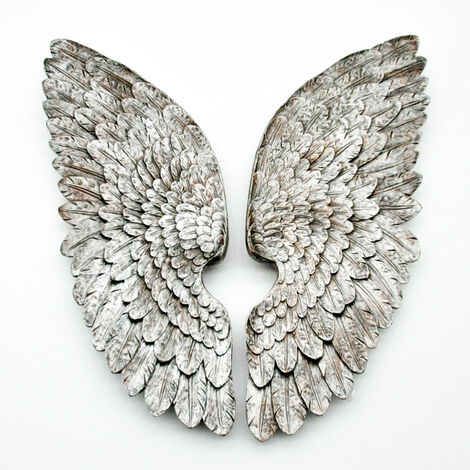 AUTRES Antique Left / Right Wings - L4 x W32 x H70 cm - Silver