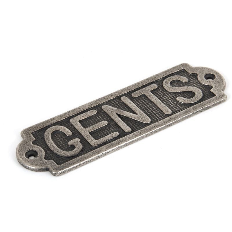 From The Anvil - Antique Pewter Gents Sign