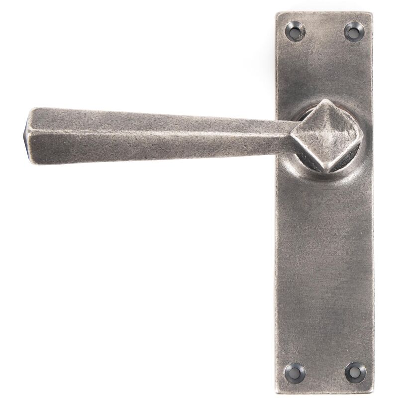 From The Anvil - Antique Pewter Straight Lever Latch Set