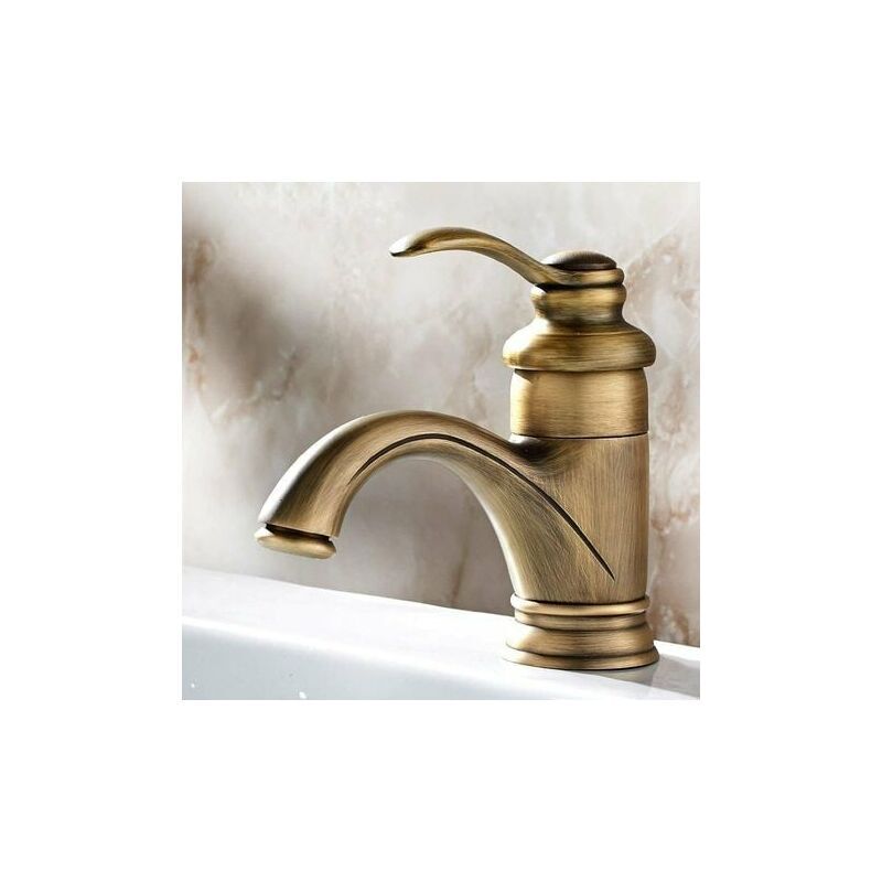 Antique Rétro Robinet De Bain Bassin Européen Chaud Et Froid Salle De Bains Lavabo Mitigeur Bronze Finition Cruches Vintage Dessin De Pulvérisation