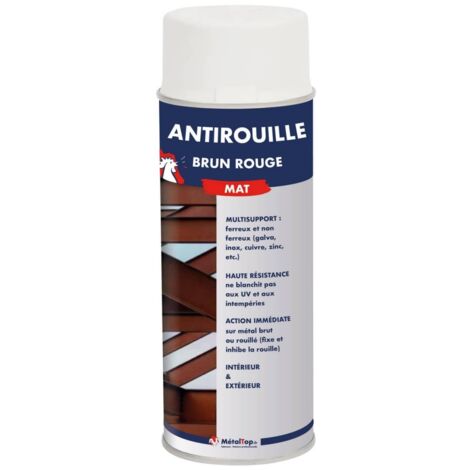 Antirouille Brun Rouge - 0.4 L - Bombe 400 mL    - 8012 - Brun rouge - Metaltop
