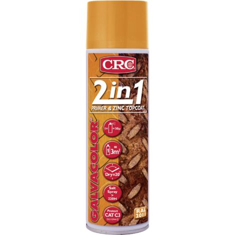 Antirouille et corrosion CRC GALVACOLOR 2011 Orange Bidon 500 ml ( Prix pour 1 )