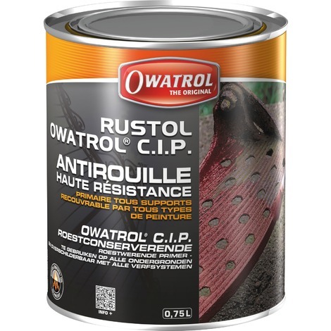Primaire antirouille haute resistance Owatrol RUSTOL CIP Brun-Rouge (ow8) 0.75 litre