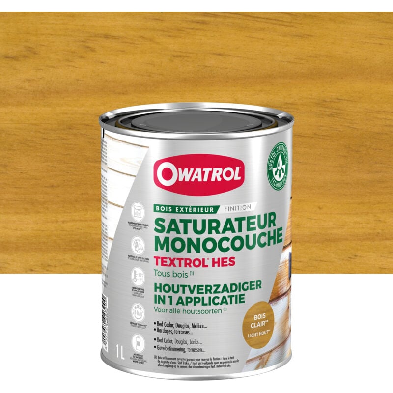 Owatrol - Saturateur monocouche textrol® hes Bois clair 1 litre