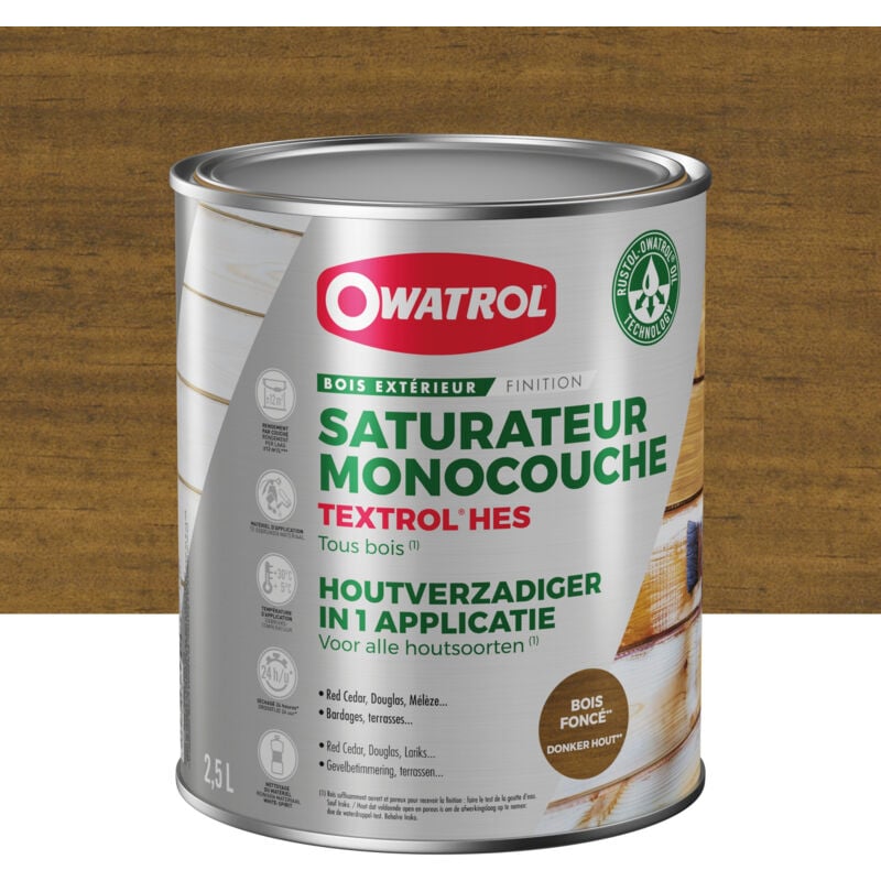 Owatrol - Saturateur monocouche textrol® hes Bois foncé 2.5 litres