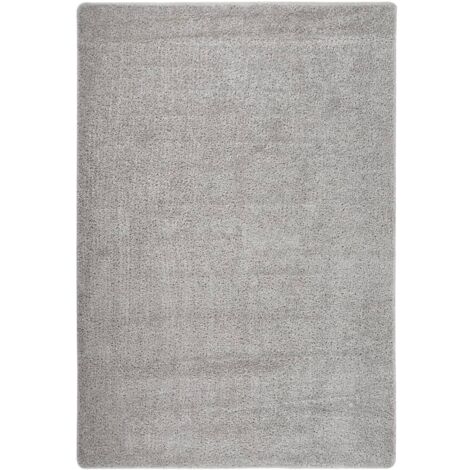 Antirutsch-Shaggy-Teppich Hellgrau 120x170 cm