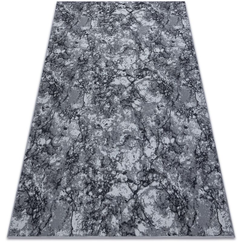 Rugsx - Antirutsch Teppich Teppichboden MARBLE Marmor Stein grau Grau und Silbertönen 200x400 cm