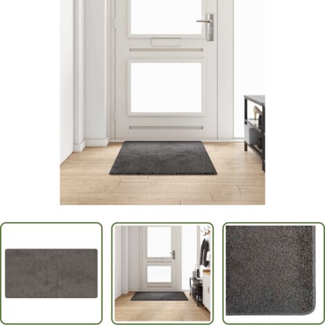 Antiscivolo -  Runner in Moquette Grigio 80 x 150 cm 100% Polipropilene Tuft