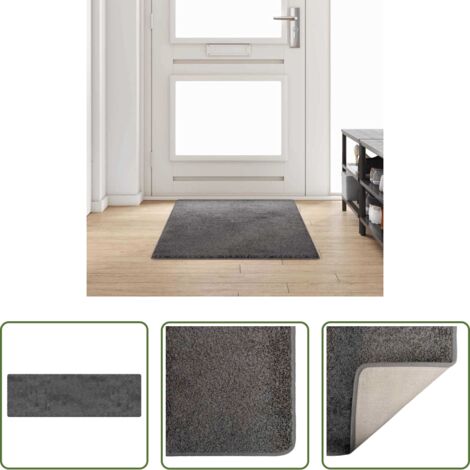 Antiscivolo -  Runner in Moquette Grigio 80 x 200 cm 100% Polipropilene Tuft