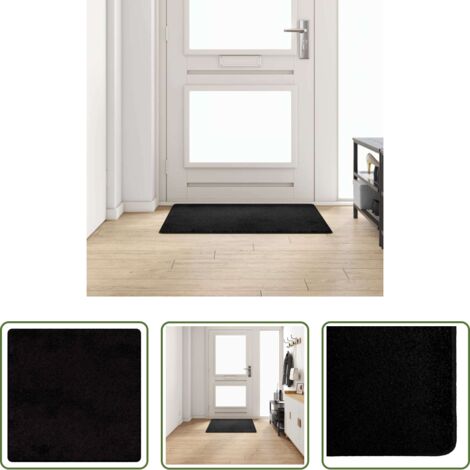 Antiscivolo -  Runner in Moquette Nero 100 x 100 cm 100% Polipropilene Tuft