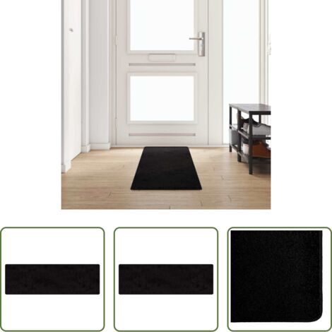 Antiscivolo -  Runner in Moquette Nero 50 x 300 cm 100% Polipropilene Tuft
