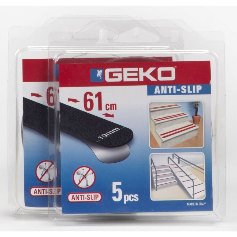 Antisdrucciolo Geko nero mm. 19X610 5 pz pz 1,0