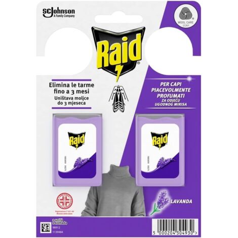 ANTITARME GEL LAVANDA RAID 2 PZ.
