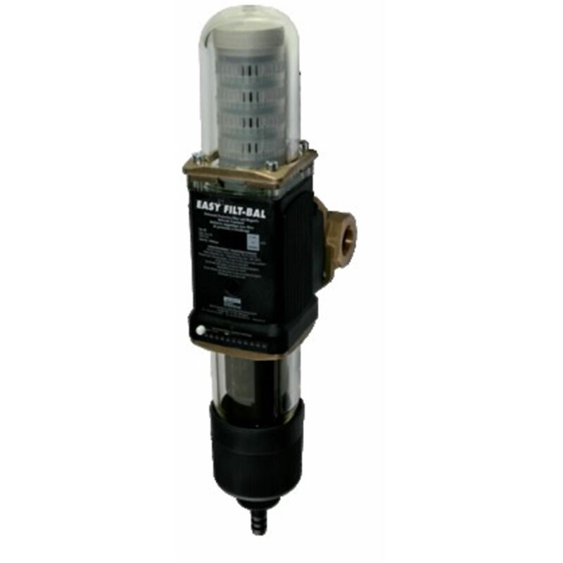 Judo - Antitartre magnétique et filtre de protection à rétrolavage jefbal - Raccordement : 3/4' - Débit nominal : 1,2 m3/h - Longueur de montage :