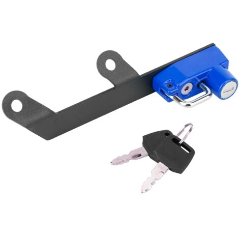 Antivandalisches Motorradhelmschloss aus Aluminium, kompatibel mit Honda CB1000R 2008-2016 (Blau, 2 Schlüssel enthalten)