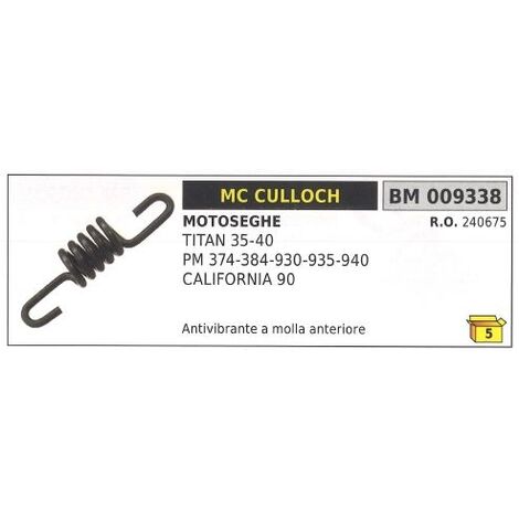 Antivibrante a molla anteriore MC CULLOCH motosega TITAN 35 40 PM 374 009338