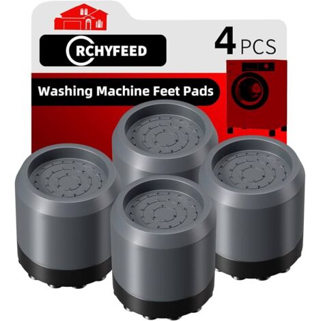Antivibrations-Pads für Waschmaschinen, Grau, Anti-Rutsch, 4 Stück