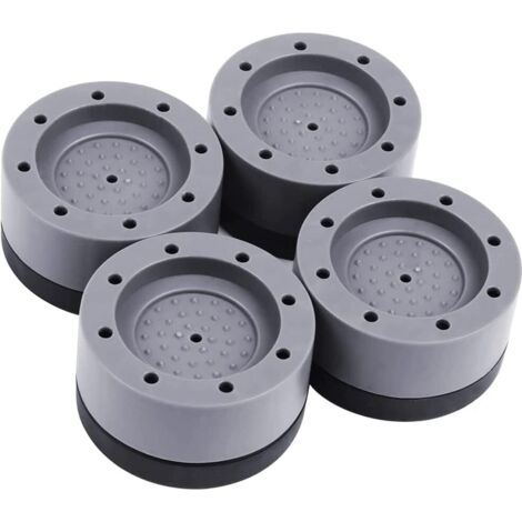 Antivibrations- und stoßdämpfende Füße für Waschmaschinen und Trockner, die Geräusche und Bewegungen von Haushaltsgeräten reduzieren.