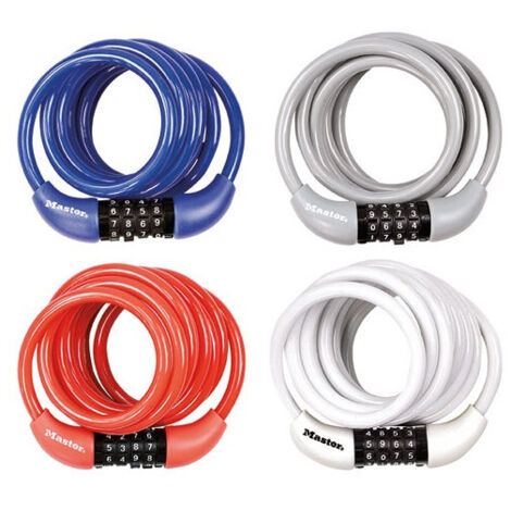ANTIVOL CABLE 1.80MX8MM COMBINAISON MASTER LOCK - 8221EURDPROCOL