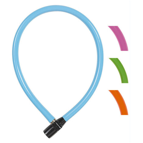 ANTIVOL CABLE COLOR 0M65X6MM FOURNI AVEC 2 CLES 4 COULEURS ASSOR ABUS 0072191/4003318803734
