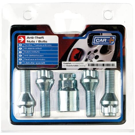 Antivol de roue assise conique 12x1.50mm – Lot de 4 écrous + 1 clé – Sécurise jantes aluminium – Installation facile – Sumex