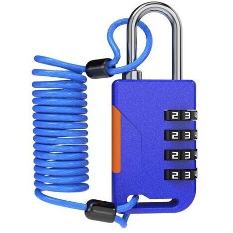 Antivol de ski avec cadenas à combinaison et câble pliable (91,5 cm) - Solution de sécurité pour snowboard, vélo, bagages, valise, coffre-fort et activités de plein air