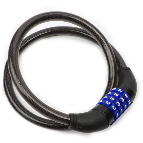Antivol de vélo à combinaison noir, 0,8 mètre-AquaForge