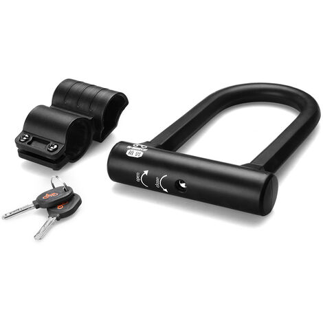 Antivol de vélo, Antivol en U pour vélo avecSupport de Montage Robuste pour Vélo, Bicyclette, Scooters