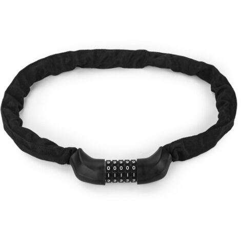 Antivol de vélo, cadenas, antivol de vélo à code, antivol portable à chaîne en acier (PL-M6 (antivol à chaîne avec code à 5 chiffres))-AquaForge