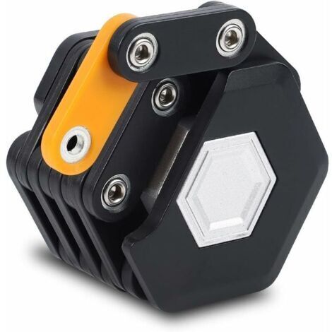 Antivol de vélo, cadenas antivol pliable haute sécurité de 85 cm de longueur, antivol électrique avec support et 3 clés, antivol pour VTT, vélos, scooters, etc.