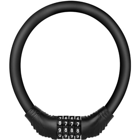 Antivol de vélo, serrure à combinaison de code numéro,Mini portable peut être combiné librement, idéal pour vélo, moto, portail, clôture (noir)