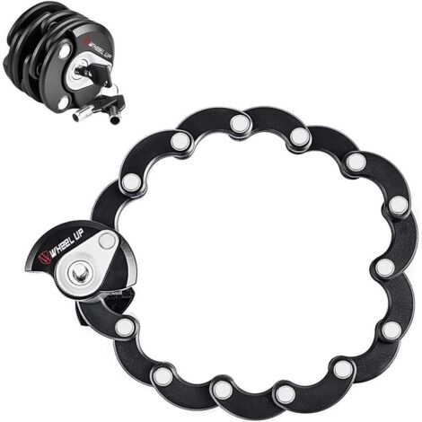 Antivol de vélo, Serrure de Vélo Portable Pliant Cadenas de vélo antivol de vélo en Acier allié antivol avec clés et Support de Verrouillage Correspondant pour Adolescents et Adultes