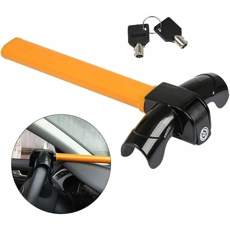 SNQ - Antivol de Volant pour Voiture et Camionnette Ultra-résistant Universel Serrure de Volant Antivol Dispositif de Blocage Serrure Bras antivol