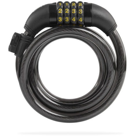 ANTIVOL EN SPIRALE À COMBINAISON POUR VÉLO, 120 CM, NOIR HAMA