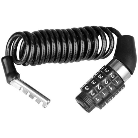 Antivol pour casque de vélo, antivol pour vélo, à code, câble en acier, fil de fer, antivol pour sac à dos de VTT, cadenas portable en acier-AquaForge