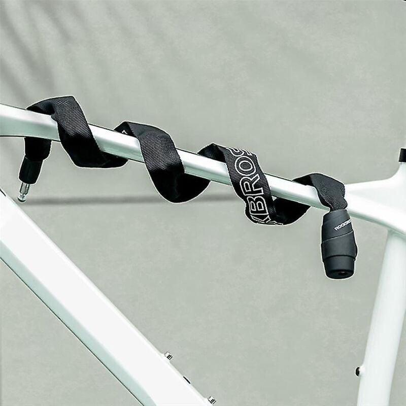 Antivol pour chaîne de vélo - Antivol d'extérieur - Accessoires de sécurité pour vélo - Noir - Avec 2 clés