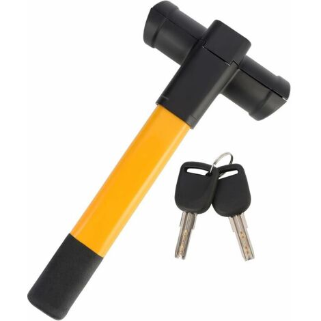 Antivol rétractable pour volant de voiture, barre en T robuste, pince de volant universelle avec 2 clés pour voitures, remorques, camionnettes, caravanes