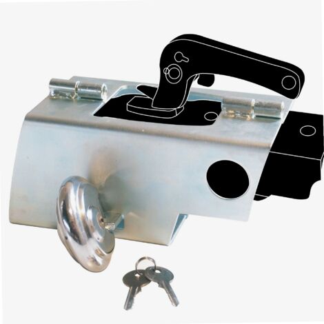 Antivol universel pour tête d'attelage – Sécurisé avec cadenas et 2 clés – Compatible remorque – Installation rapide – Peraline