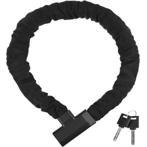 Antivol Vélo, 100CM cadenas velo antivol chaîne de haut niveau de sécurité avec clé, adapté pour antivol moto, vélo électrique, antivol trotinette electrique, portail, etc. (8mm épaissi) (8mm épaissi)
