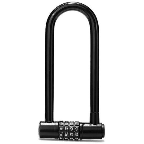 antivol Velo Code  4 Chiffres - 18 Cm Avec Longue Anse - Antivol Vlo Tanche Avec Code Rinitialisable - Antivol Trotinette Electrique, Portails, Vt