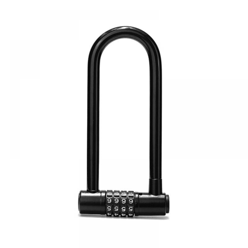 Antivol Velo Code à 4 Chiffres - 18 cm avec Longue Anse - Antivol Vélo Étanche avec Code Réinitialisable - Antivol Trotinette Electrique, Portails,