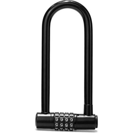 Antivol Velo Code à 4 Chiffres - 18 cm avec Longue Anse - Antivol Vélo Étanche avec Code Réinitialisable - Antivol Trotinette Electrique, Portails, VTT, Sport, École, Hangar et Casiers